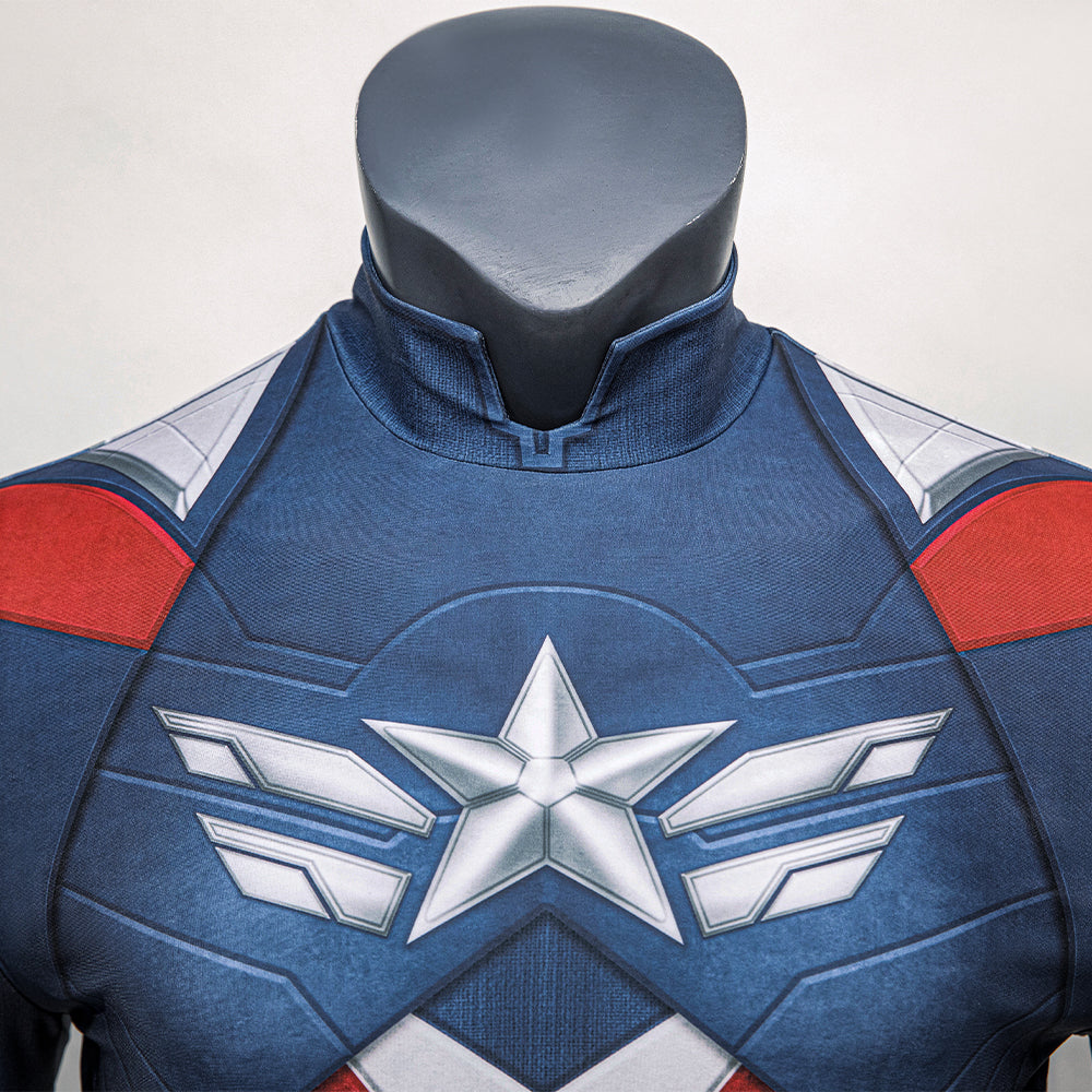 Captain America Cosplay Costume Jumpsuit Outfit 2025 Printed Version ACcosplay