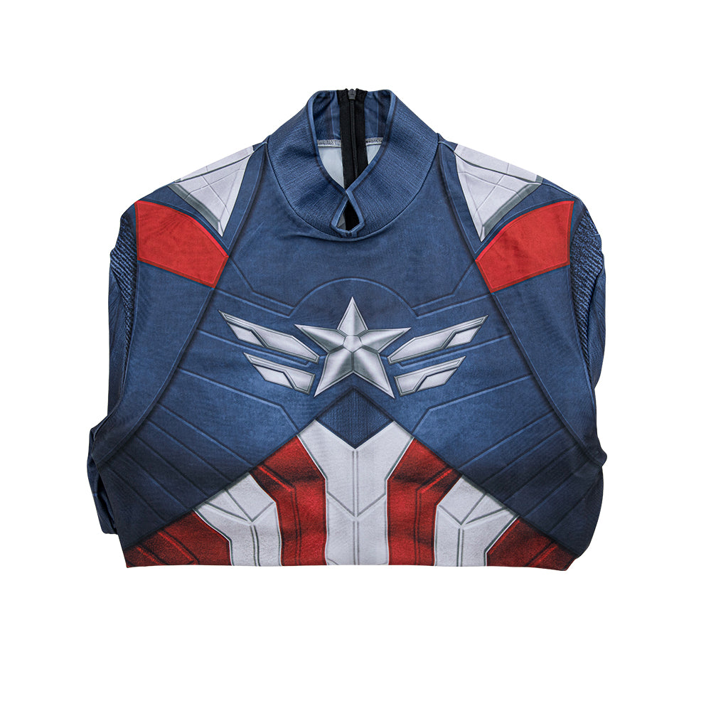 Captain America Cosplay Costume Jumpsuit Outfit 2025 Printed Version ACcosplay