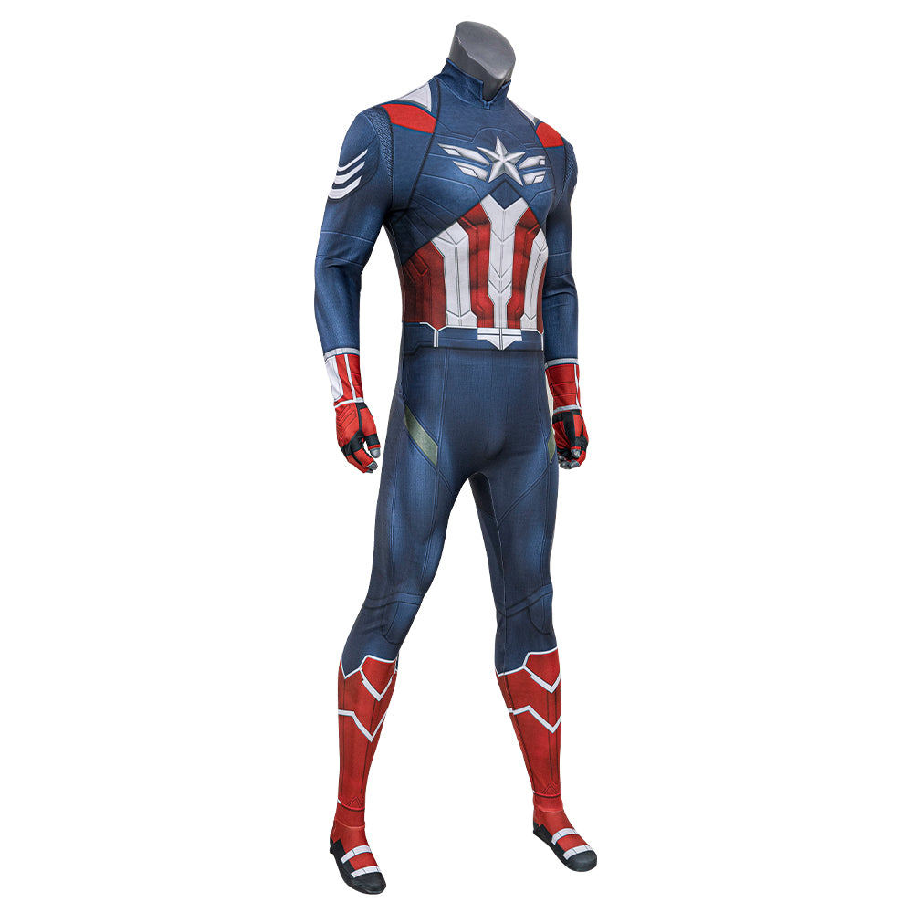 Captain America Cosplay Costume Jumpsuit Outfit 2025 Printed Version ACcosplay