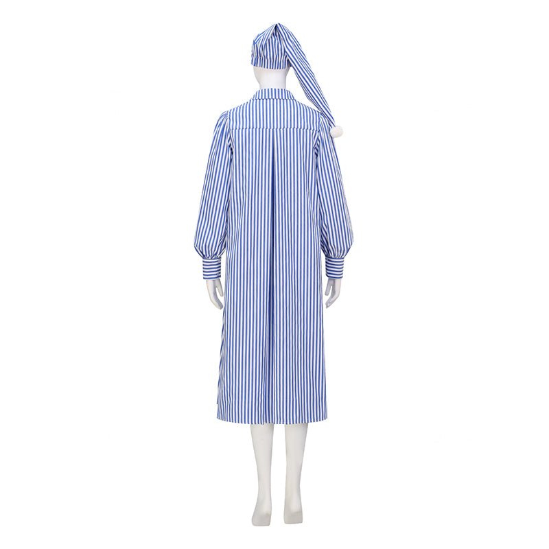 Christmas Carol Blue Striped Costume Christmas Costume Suit  Who Cosplay Suit Adult Tennant Outfit ACcosplay