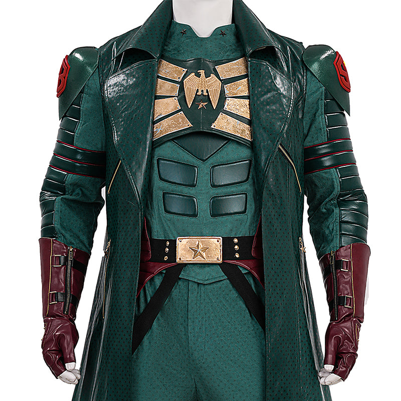 Vought Rising Soldier Boy Cosplay Costume Hardcore Halloween Green Suit ACcosplay