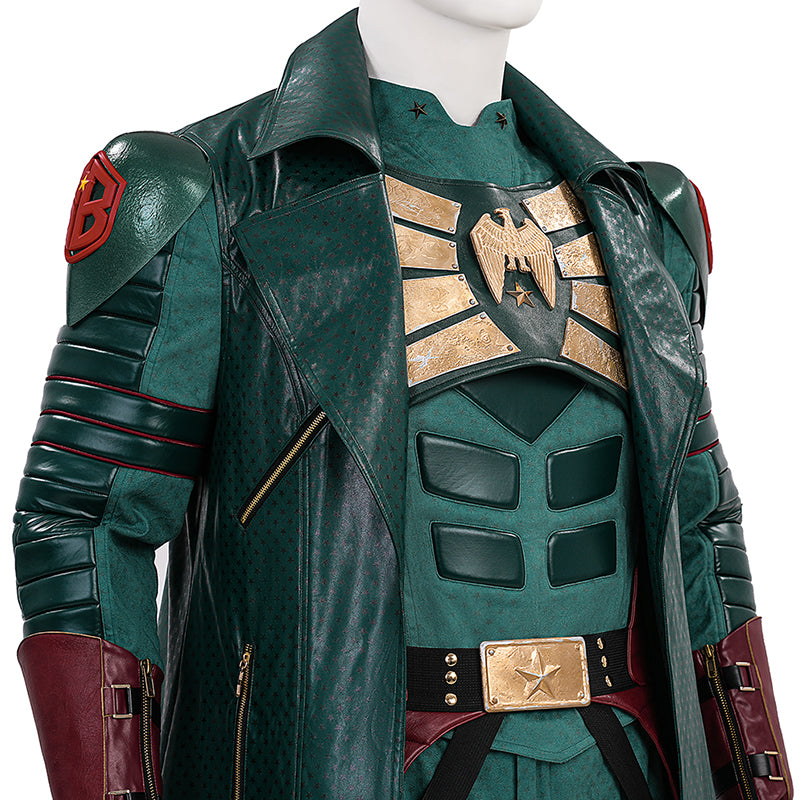 Vought Rising Soldier Boy Cosplay Costume Hardcore Halloween Green Suit ACcosplay