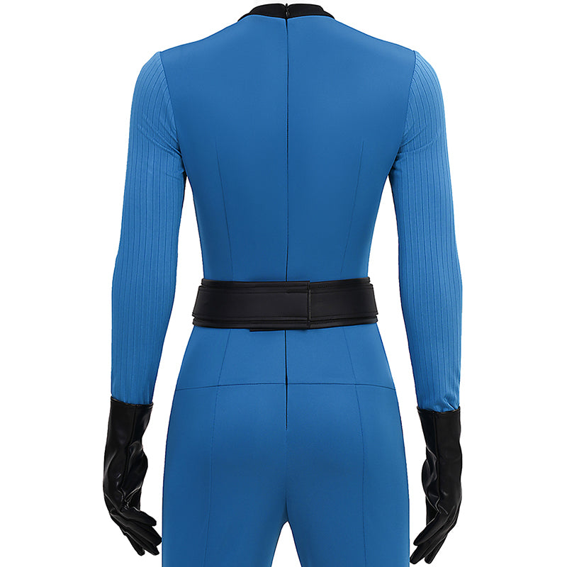 The Fantastic Four Sue Storm Costume Invisible Woman Cosplay Jumpsuit ACcosplay