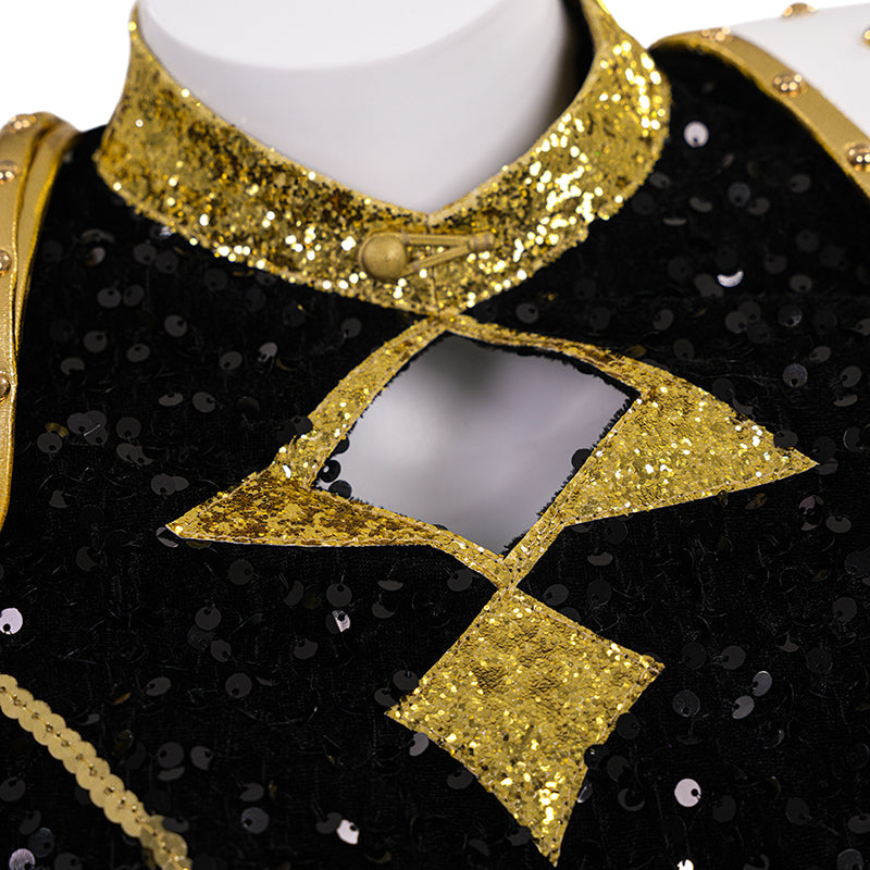 Kpop Demon Hunters Zoey Cosplay Costume Black Golden Dance Suit Halloween Fancy Outfit ACcosplay