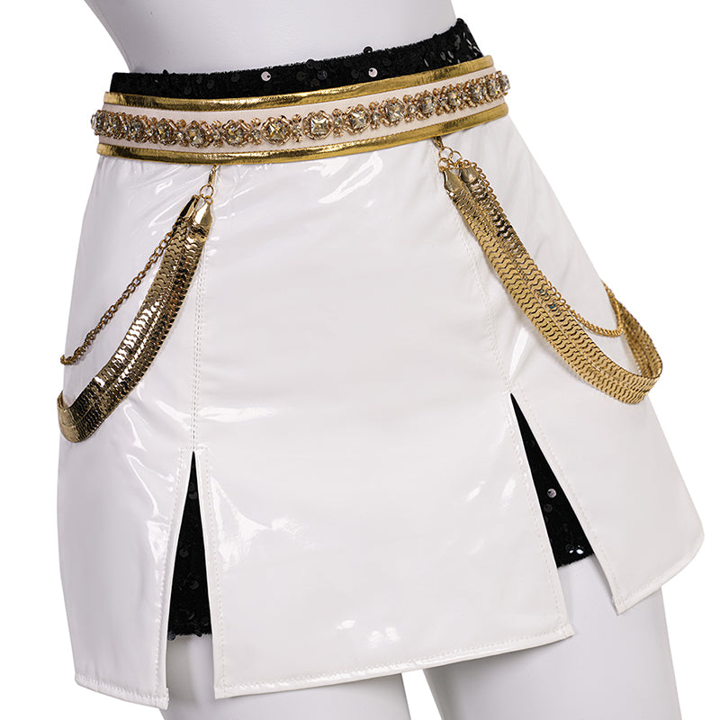 Kpop Demon Hunters Zoey Cosplay Costume Black Golden Dance Suit Halloween Fancy Outfit ACcosplay
