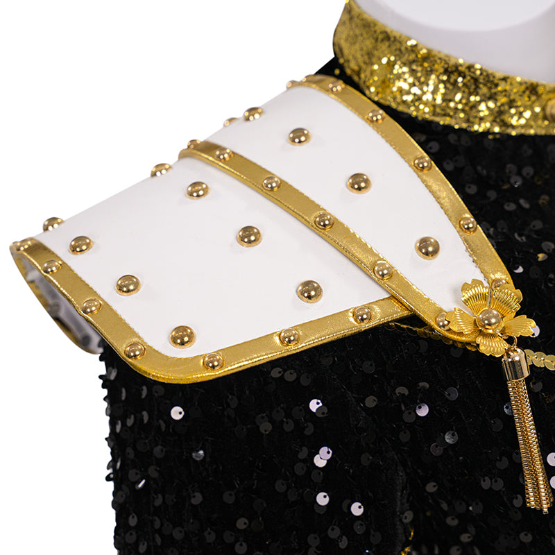 Kpop Demon Hunters Zoey Cosplay Costume Black Golden Dance Suit Halloween Fancy Outfit ACcosplay