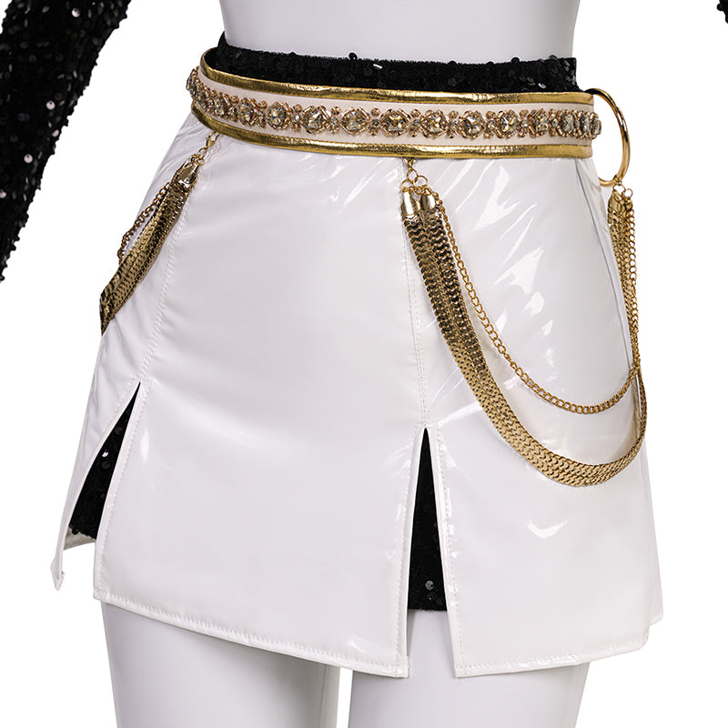 Kpop Demon Hunters Zoey Cosplay Costume Black Golden Dance Suit Halloween Fancy Outfit ACcosplay