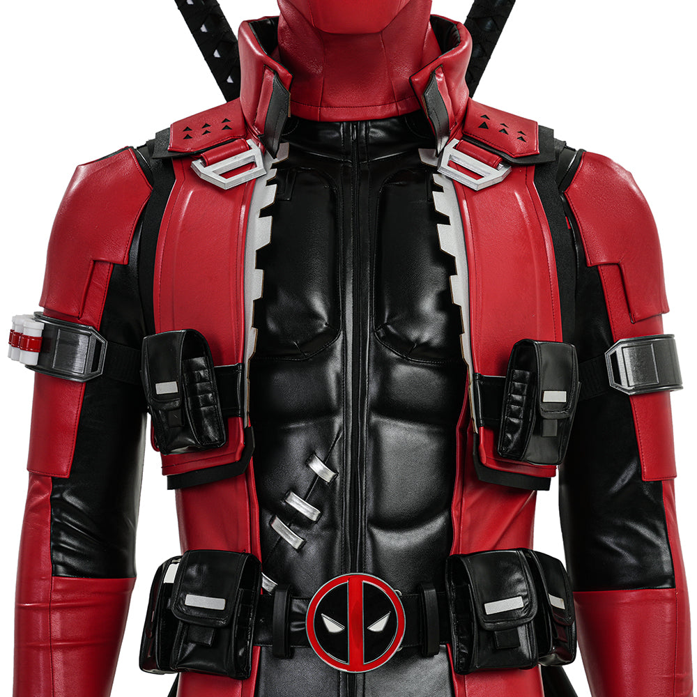 Marvel Rivals Deadpool Red Leather Cosplay Costume ACcosplay