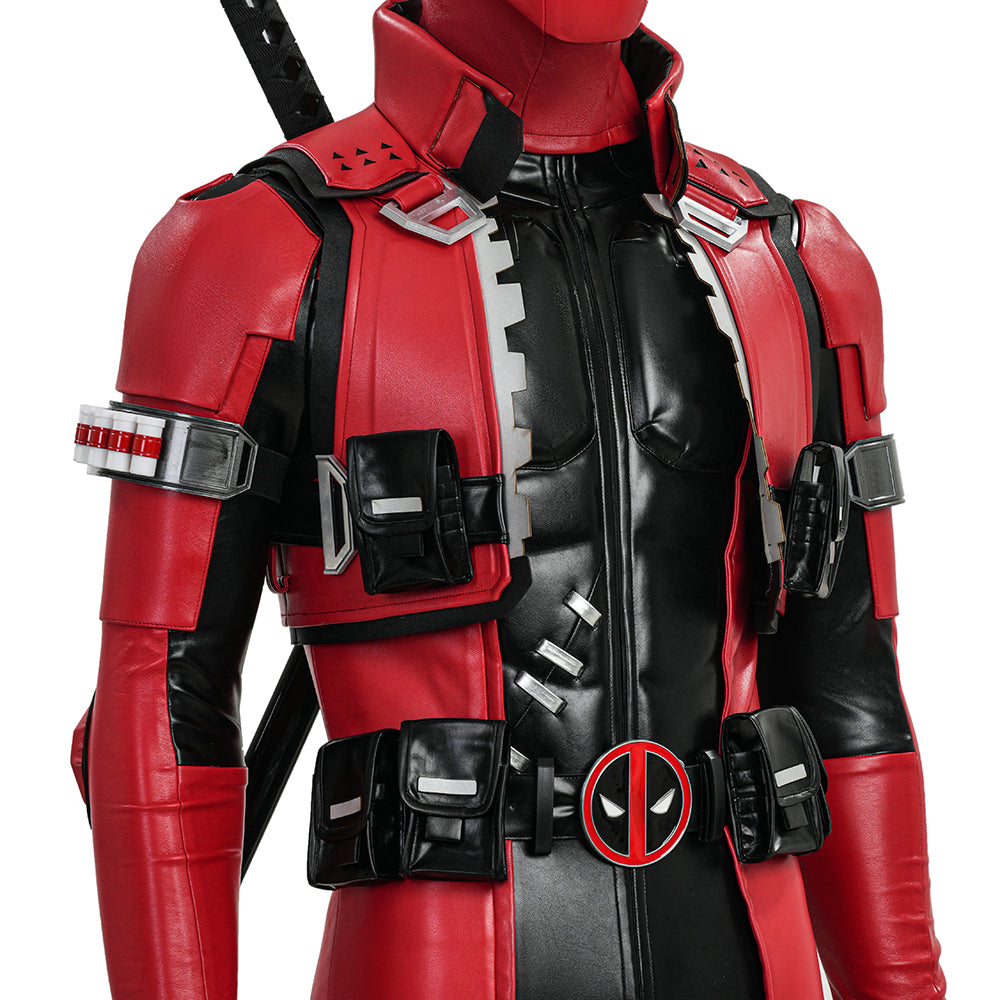 Marvel Rivals Deadpool Red Leather Cosplay Costume ACcosplay