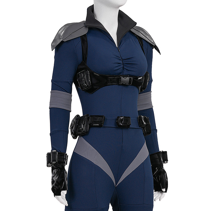 Absolute Universe Selina Kyle Cosplay Costume Blue Jumpsuit With Tail ACcosplay