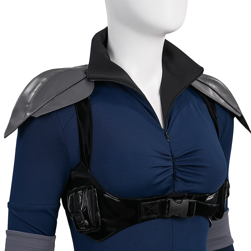 Absolute Universe Selina Kyle Cosplay Costume Blue Jumpsuit With Tail ACcosplay