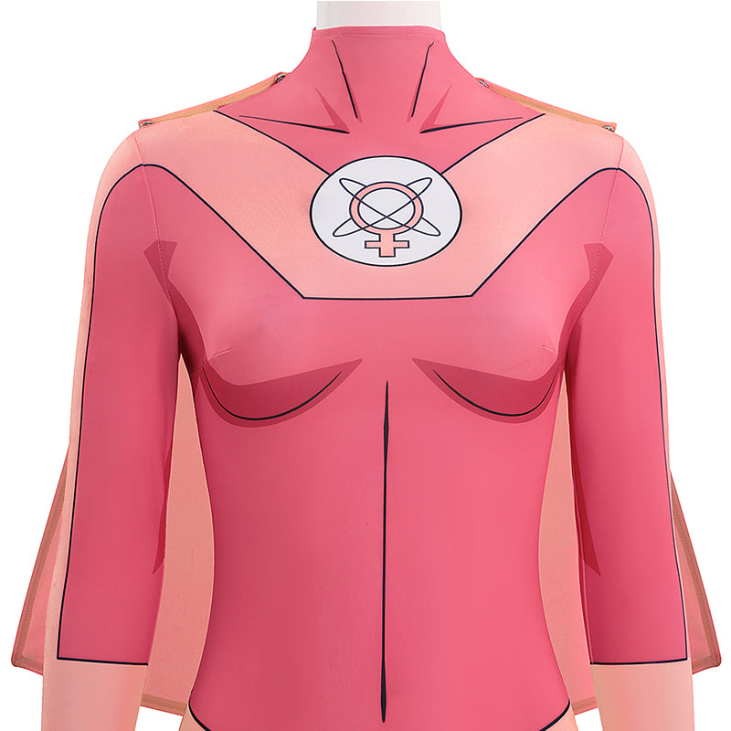 Invincible Atom Eve Cosplay Costume Halloween Pink Jumpsuit ACcosplay