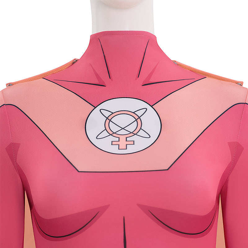 Invincible Atom Eve Cosplay Costume Halloween Pink Jumpsuit ACcosplay