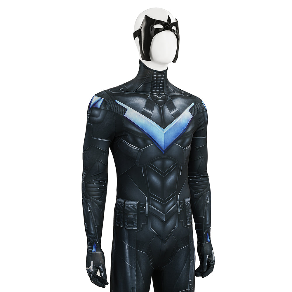 Arkham Knight Nightwing Cosplay Costume Nightwing Printed Jumpsuit ACcosplay