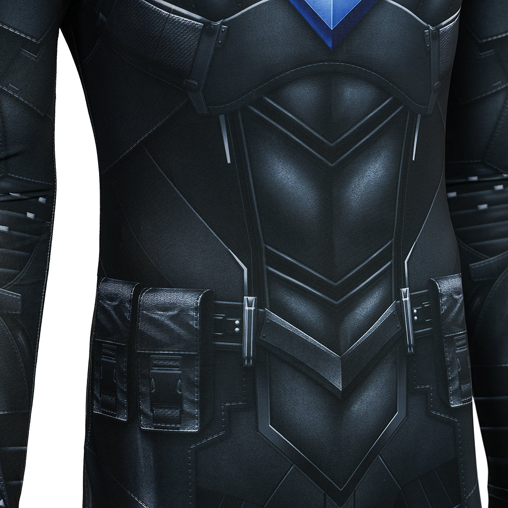 Arkham Knight Nightwing Cosplay Costume Nightwing Printed Jumpsuit ACcosplay