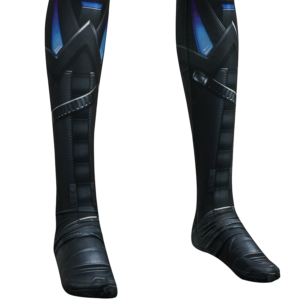 Arkham Knight Nightwing Cosplay Costume Nightwing Printed Jumpsuit ACcosplay