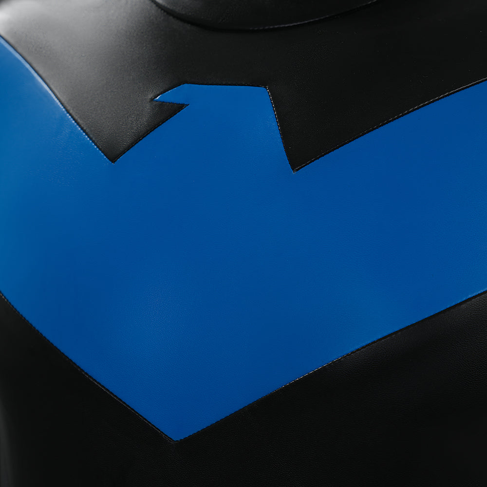 Comic Nightwing Dick Grayson Cosplay Costume Blue Dick Leather Suit ACcosplay
