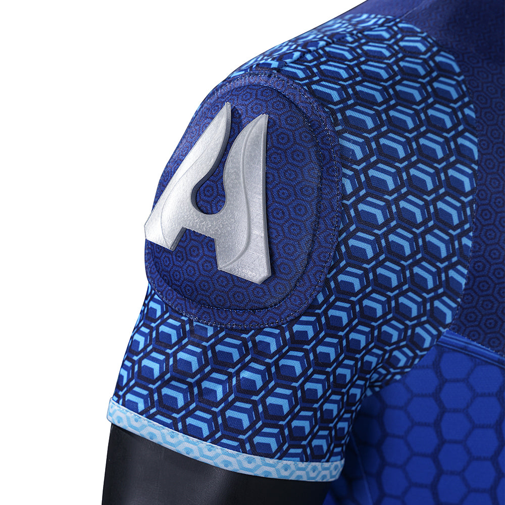 The Boys S5 A-train Cosplay Costume Blue Halloween Outfit ACcosplay