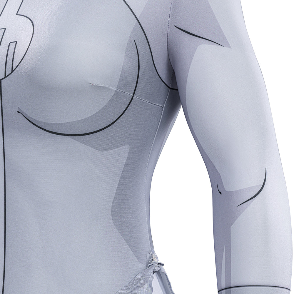 Invincible Anissa Cosplay Costume Viltrumite White Jumpsuit Halloween Outfit ACcosplay