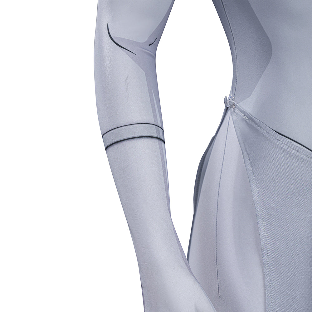 Invincible Anissa Cosplay Costume Viltrumite White Jumpsuit Halloween Outfit ACcosplay