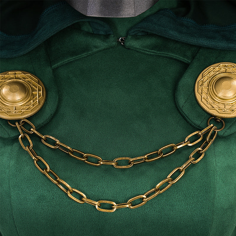 Doctor Doom Female's Cosplay Costume With Mask Dr. Victor von Doom Outfit ACcosplay