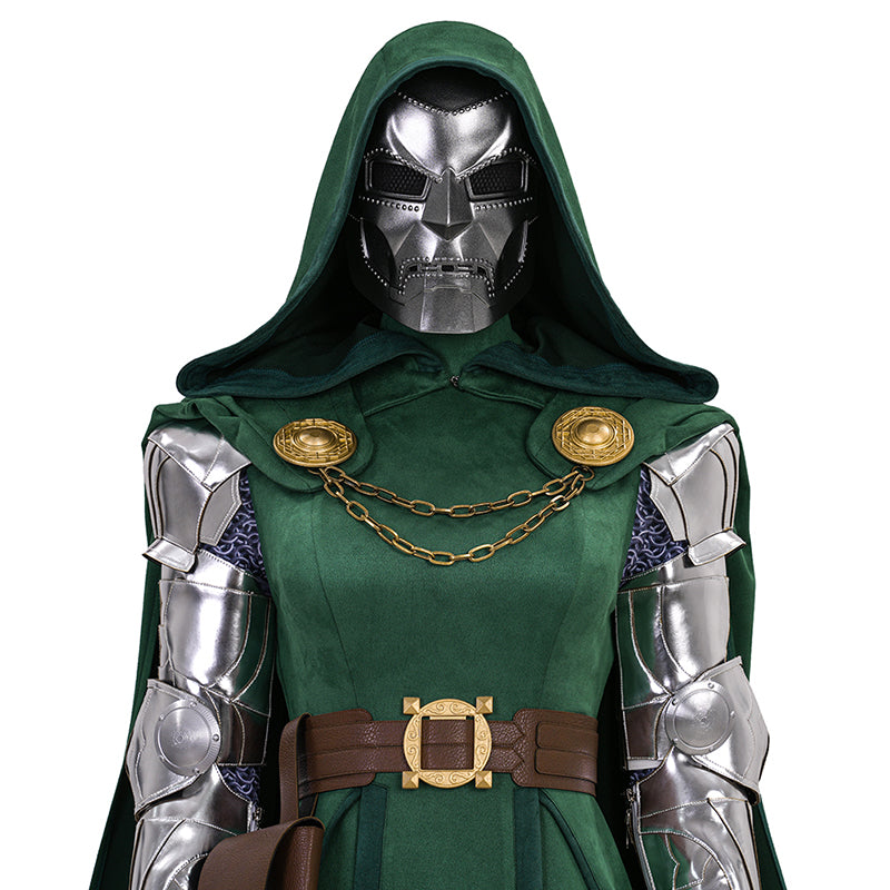Doctor Doom Female's Cosplay Costume With Mask Dr. Victor von Doom Outfit ACcosplay
