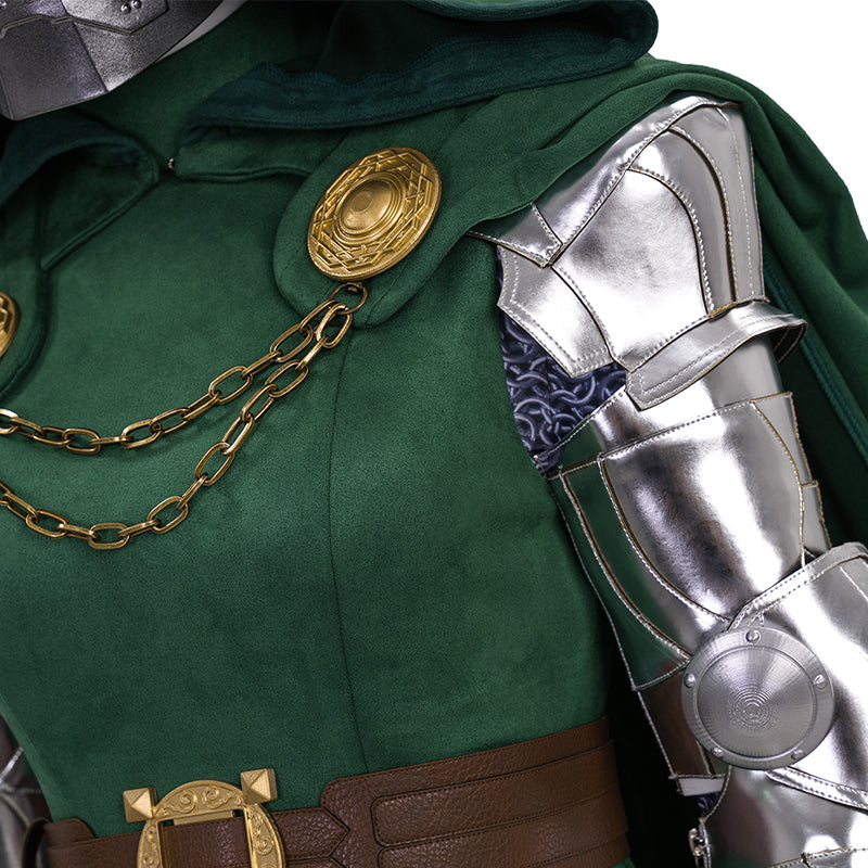 Doctor Doom Female's Cosplay Costume With Mask Dr. Victor von Doom Outfit ACcosplay