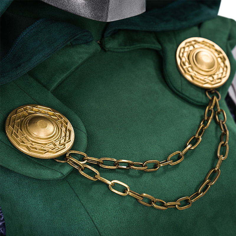 Doctor Doom Female's Cosplay Costume With Mask Dr. Victor von Doom Outfit ACcosplay