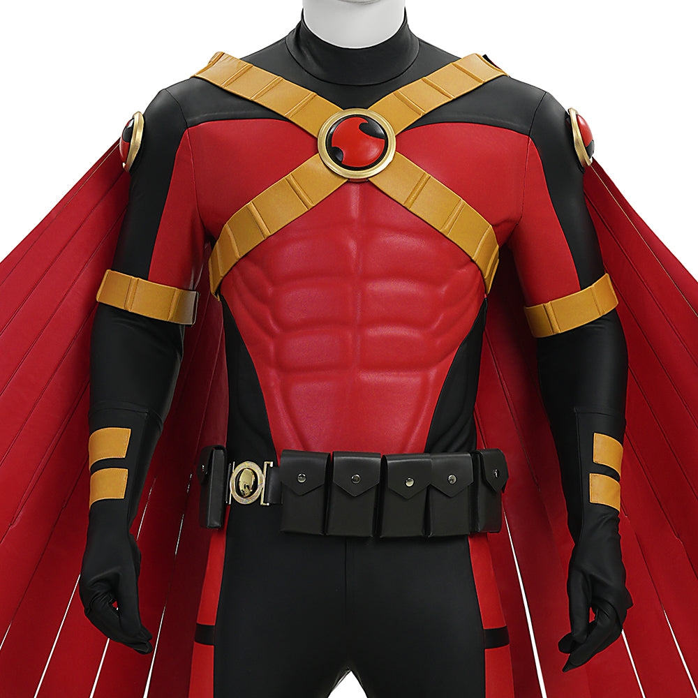 Robin War Red Robin Tim Drake Cosplay Costume Halloween Outfit ACcosplay