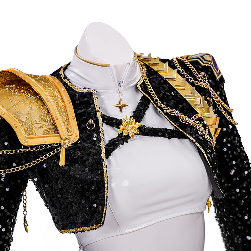 Kpop Demon Hunters Rumi Golden Black Performance Dance Outfit Ver2 ACcosplay