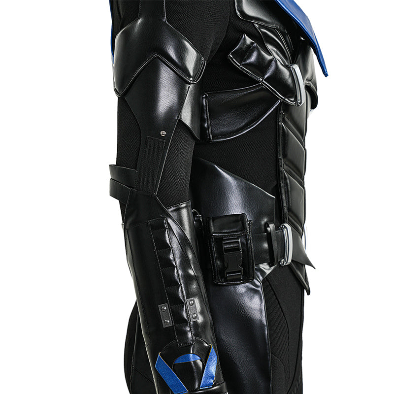 Nightwing Cosplay Arkham Knight Nightwing Cosplay Costume Nightwing Black Leather Suit