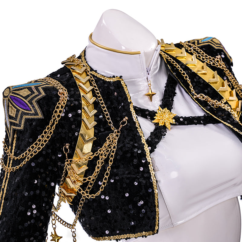 Kpop Demon Hunters Rumi Golden Black Performance Dance Outfit Ver2 ACcosplay