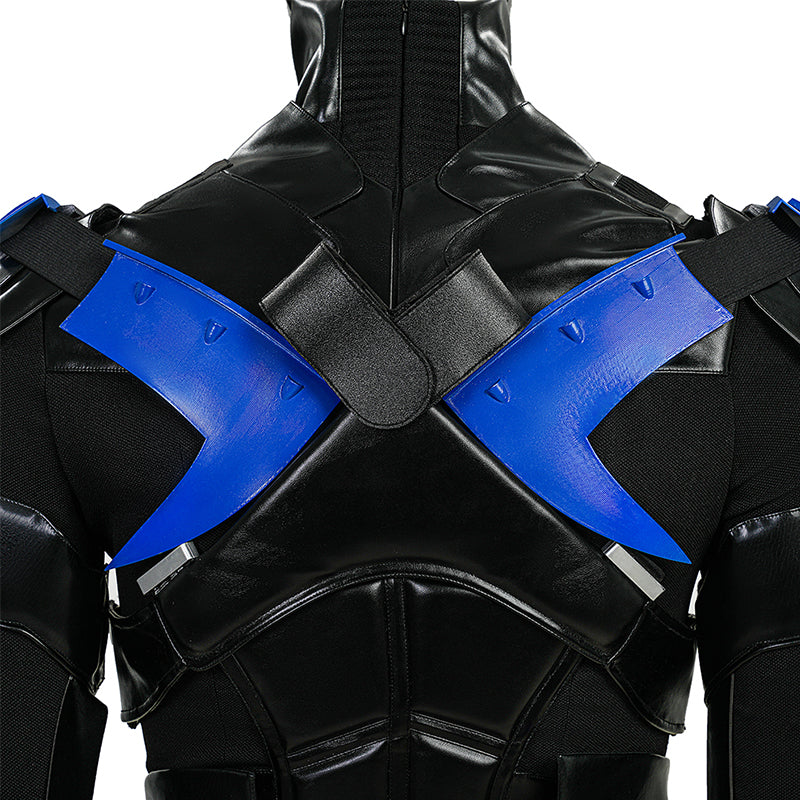 Nightwing Cosplay Arkham Knight Nightwing Cosplay Costume Nightwing Black Leather Suit