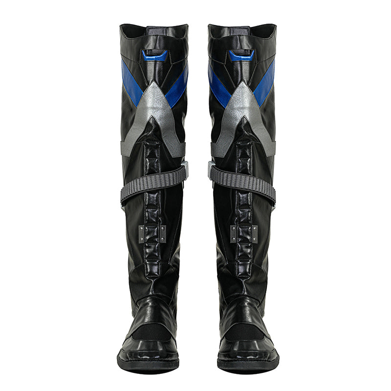 Nightwing Cosplay Arkham Knight Nightwing Cosplay Costume Nightwing Black Leather Suit