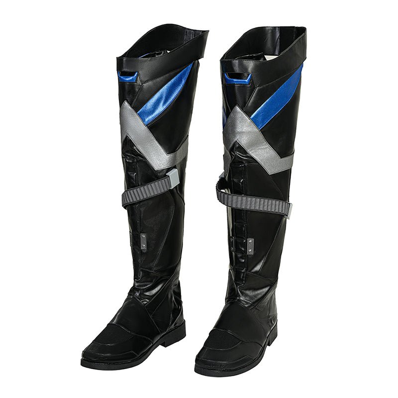 Nightwing Cosplay Arkham Knight Nightwing Cosplay Costume Nightwing Black Leather Suit