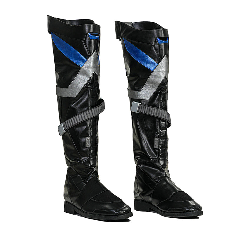 Nightwing Cosplay Arkham Knight Nightwing Cosplay Costume Nightwing Black Leather Suit