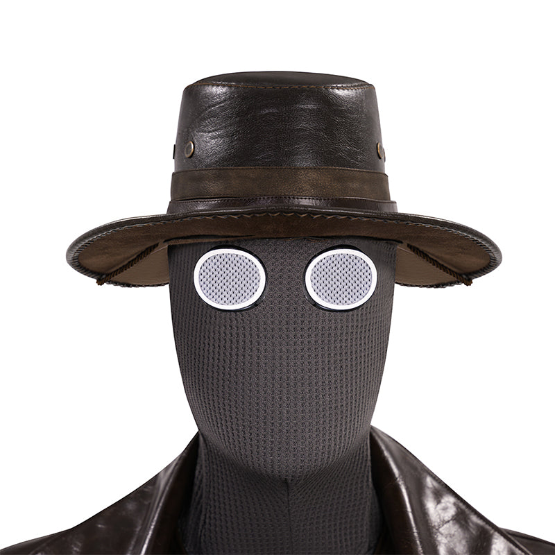 Spider Man Noir Cosplay Costume Brown Leather Halloween Outfit ACcosplay