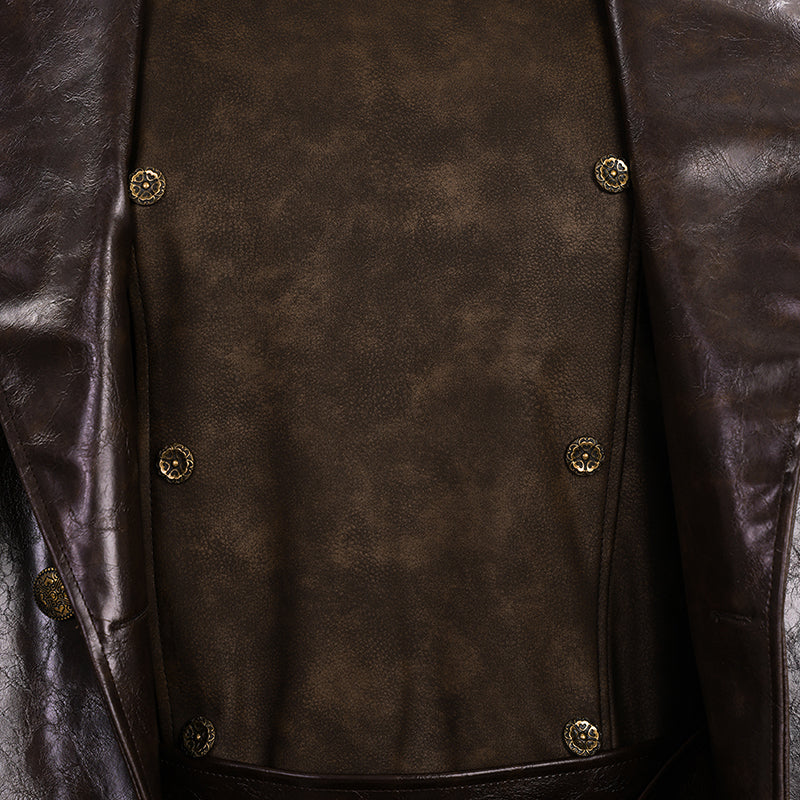 Spider Man Noir Cosplay Costume Brown Leather Halloween Outfit ACcosplay