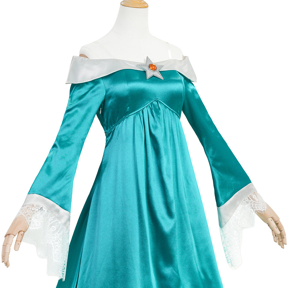 Super Mario Galaxy Princess Rosalina Dress Cosplay Costume Halloween Suit ACcosplay