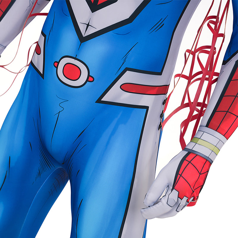 Japanese TV Spider Man Supaidaman Cosplay Costume Toe Spider Man Battle Suit ACcosplay