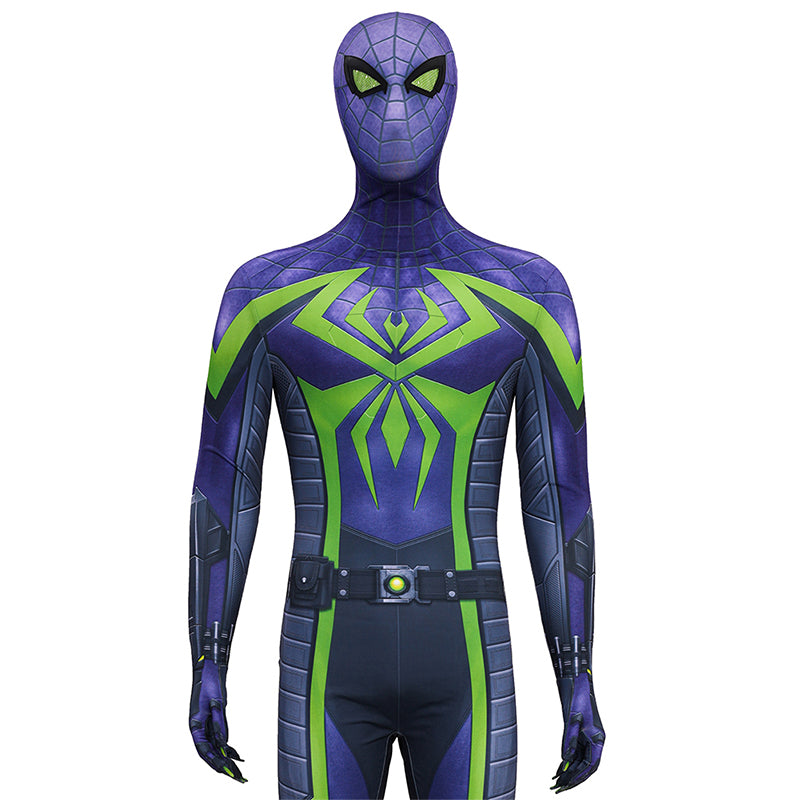 Spider-Man 2 Miles Morales Cosplay Costume Purple Reign Suit Jumpsuit ACcosplay