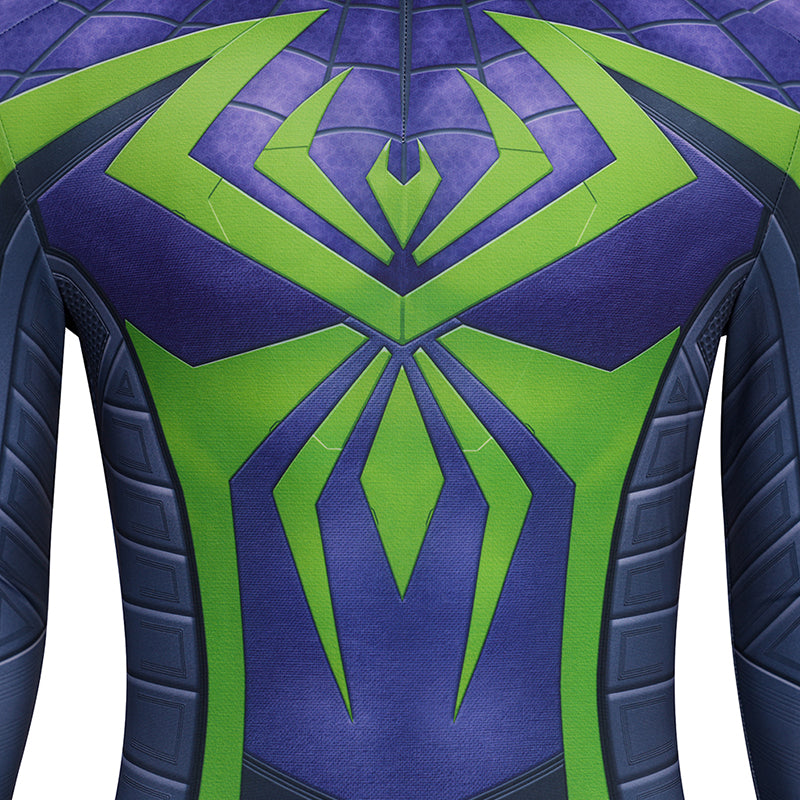 Spider-Man 2 Miles Morales Cosplay Costume Purple Reign Suit Jumpsuit ACcosplay