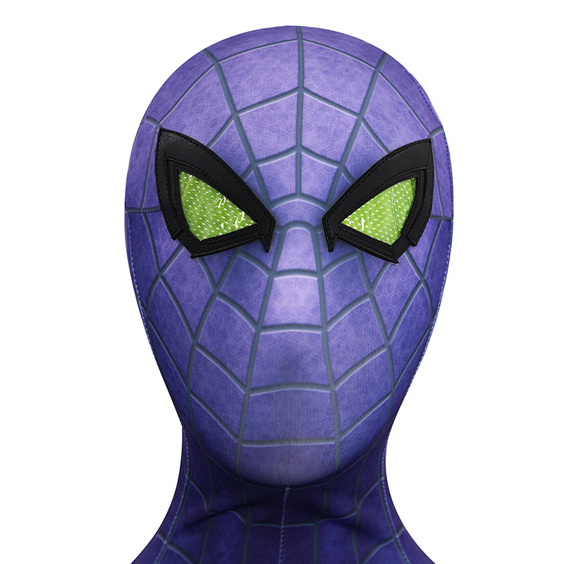 Spider-Man 2 Miles Morales Cosplay Costume Purple Reign Suit Jumpsuit ACcosplay