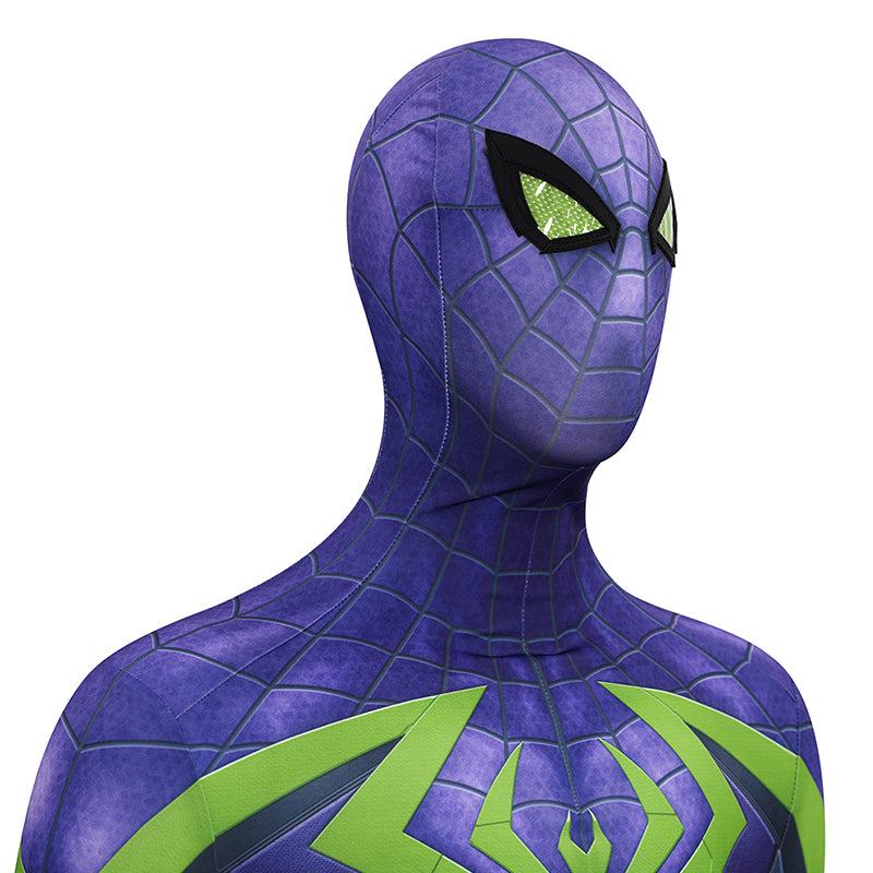 Spider-Man 2 Miles Morales Cosplay Costume Purple Reign Suit Jumpsuit ACcosplay