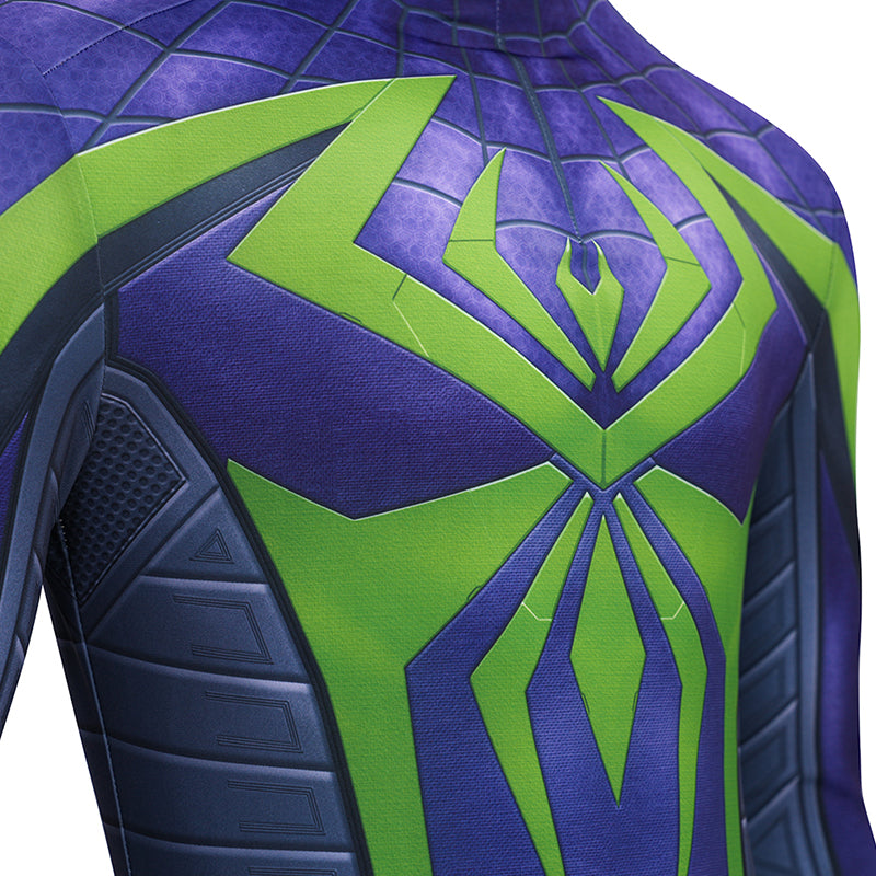 Spider-Man 2 Miles Morales Cosplay Costume Purple Reign Suit Jumpsuit ACcosplay