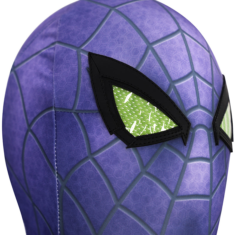 Spider-Man 2 Miles Morales Cosplay Costume Purple Reign Suit Jumpsuit ACcosplay