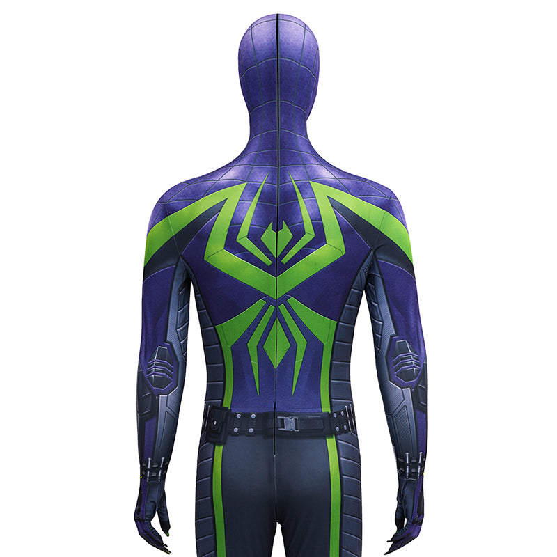 Spider-Man 2 Miles Morales Cosplay Costume Purple Reign Suit Jumpsuit ACcosplay