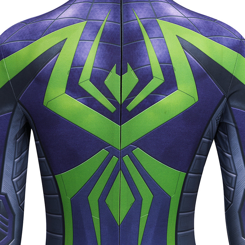 Spider-Man 2 Miles Morales Cosplay Costume Purple Reign Suit Jumpsuit ACcosplay