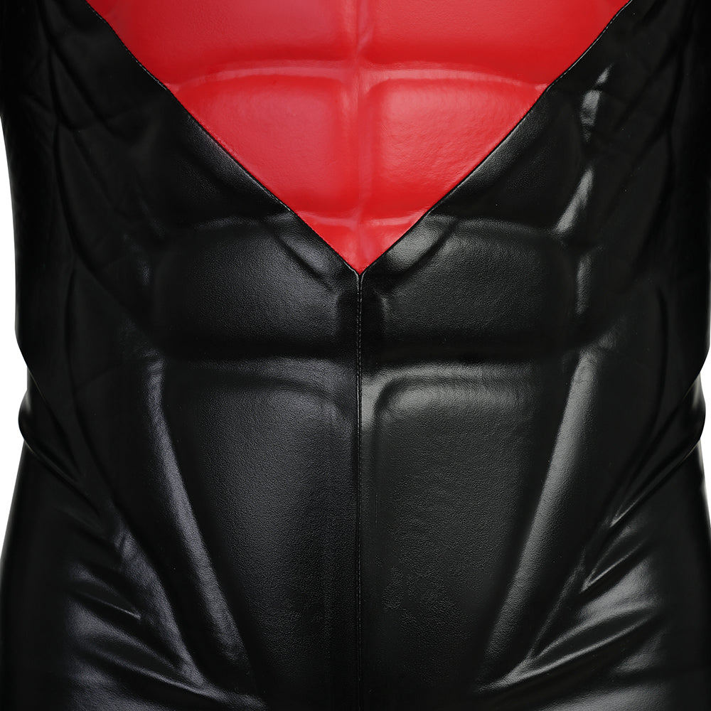 The New 52 Nightwing Dick Grayson Cosplay Costume Red Leather Halloween Outfit ACcosplay
