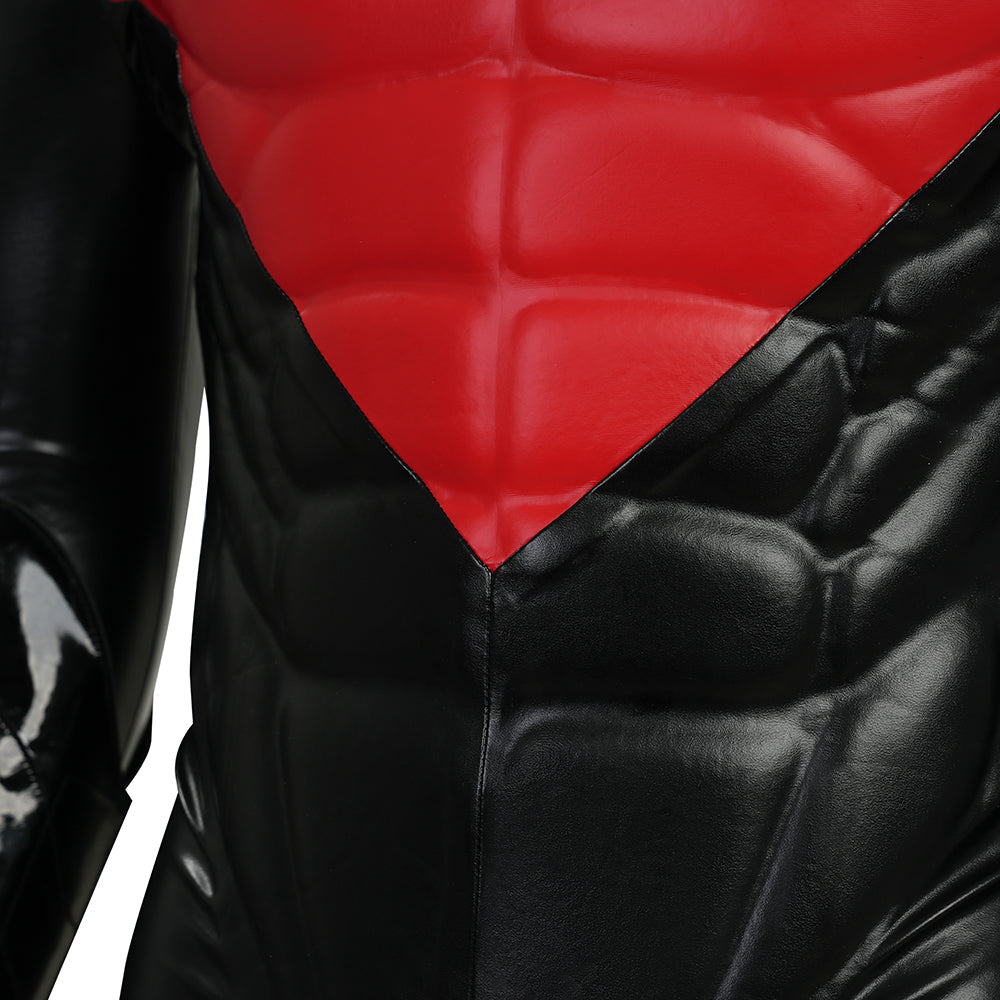 The New 52 Nightwing Dick Grayson Cosplay Costume Red Leather Halloween Outfit ACcosplay